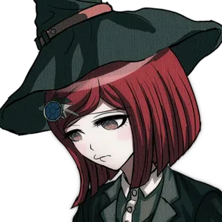 😔 Himiko Yumeno Danganronpa Anime, Phù thủy, Ma thuật, Buồn, Nữ sinh telegram sticker
