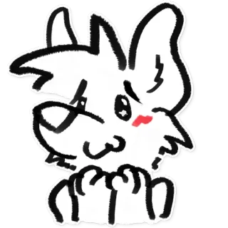 😳 ステッカー, 犬, マンガ, かわいい, 動物, ペット telegram sticker