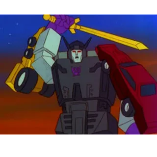 😤 Menasor Transformers robot, cartoni animati, combattimento, arma, spada whatsapp sticker