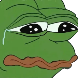 😢 Pepe the Frog Pepe, Grenouille, Mème, Triste, Culture Internet telegram sticker