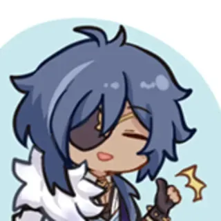 👍 Kaeya Genshin Impact Anime, Jeu, Genshin Impact, Kaeya, Personnage, Autocollant whatsapp sticker