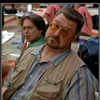 😐 Walter Sobchak The Big Lebowski El Gran Lebowski, Walter Sobchak, John Goodman, Escena de película, Comedia, Bolera telegram sticker