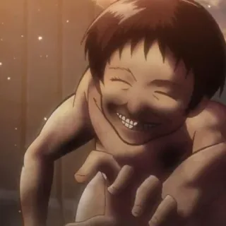 🌟 Eren Yeager Attack on Titan Anime, Titã, Ataque dos Titãs, Monstro, Terror, Shonen telegram sticker