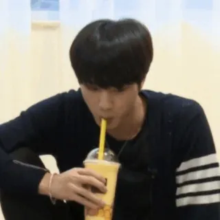 ✨ person, drinking, beverage, mango shake telegram sticker