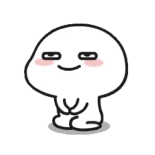 ☁ Cartoon, Weiß, Blob, Simpel, Niedlich, Frech telegram sticker