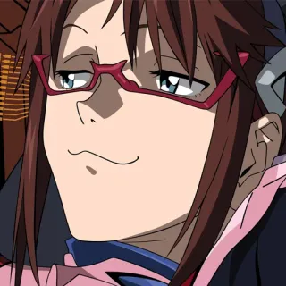 😌 Mari Illustrious Makinami Evangelion anime, character, mari illustrious makinami, glasses, evangelion telegram sticker