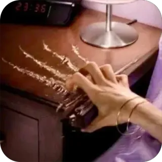 😡 claw, scratches, desk, table, furniture, hand, fingernails, supernatural, monster telegram sticker