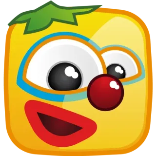 😄 Payaso, Dibujo animado, Emoji, Divertido, Cara, Personaje whatsapp sticker