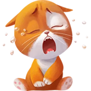 😢 gato, llorando, triste, molesto, emocional, lágrimas telegram sticker