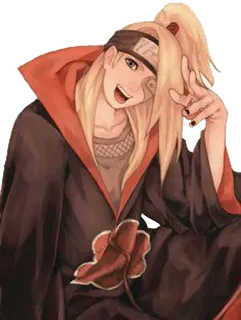 😄 Deidara Naruto anime, character, deidara, naruto, cartoon, akatsuki, manga telegram sticker