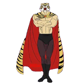 😎 Tiger Mask Anime, Wrestling, Tygrys, Superhero, Bojownik telegram sticker