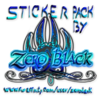 ℹ️ STICKER PACK BY ZERO BLACK adesivo, zero black, arte digital telegram sticker