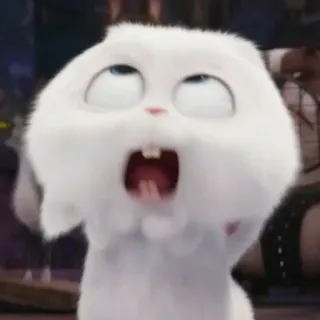 🙄 Snowball The Secret Life of Pets うさぎ, ペット, かわいい, 漫画, 面白い, ユーモア telegram sticker