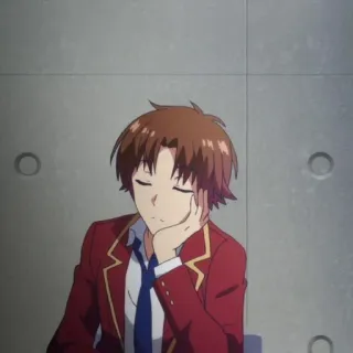 ⭐ Anime, Anak laki-laki, Kelas, Tidur, Siswa telegram sticker