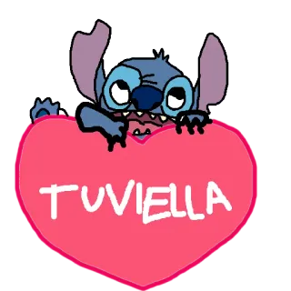 👸 Stitch TUVIELLA cartone animato, sticker, cuore, amore, carino telegram sticker