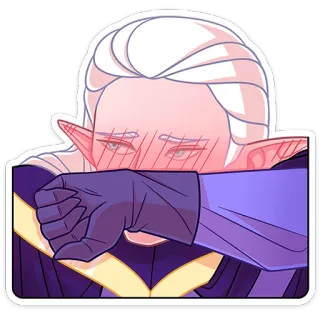 🫣 Elf, Anime, Fantasy, Illustration, Cartoon, Figur telegram sticker