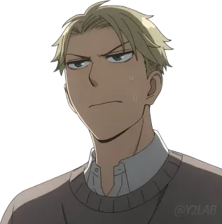 😅 Loid Forger Spy × Family Animé, Espion, Sérieux, Dessin animé, Blond(e), Personnage whatsapp sticker