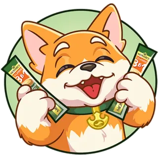 😊 Monarch Classic 3 in 1 dog, cute, happy, sticker, corgi, monarch, coffee telegram sticker