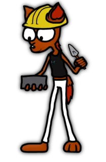 👷 Cartoon, Tier, Bau, Arbeiter, Schutzhelm telegram sticker