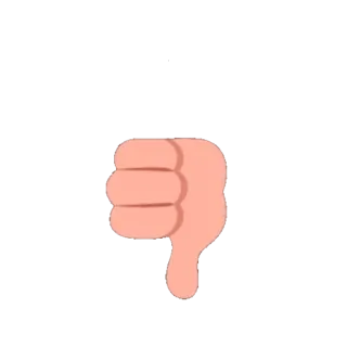 👎 Pulgar abajo, No me gusta, Negativo, Gesto de mano, Rechazo, Malo whatsapp sticker