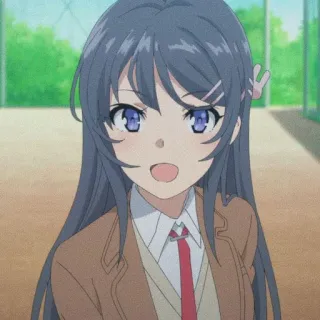 🌸 Mai Sakurajima Rascal Does Not Dream of Bunny Girl Senpai anime, schoolgirl, cute, bunny girl senpai, mai sakurajima, kawaii telegram sticker