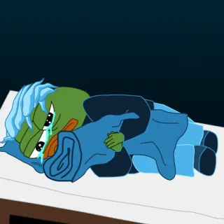 😢 Pepe the Frog Pepe der Frosch, traurig, Meme, weinend, Internet-Meme, grüner Frosch telegram sticker
