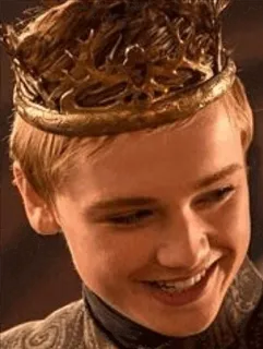 😁 Joffrey Baratheon Game of Thrones Joffrey Baratheon, Game of Thrones, crown, king, fantasy, character telegram sticker