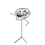 💃 Trollface Meme, Troll, Internet, Drôle, Humour telegram sticker