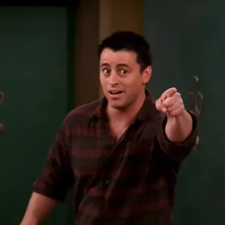👍 Joey Tribbiani Friends Joey, Friends, Pointer, Personnage, Série TV, Matt LeBlanc telegram sticker