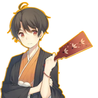 😊 Anime, Manga, Kimono, Fan, Chico, Ropa tradicional telegram sticker