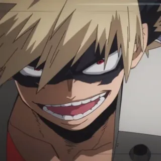 🍺 Bakugo Katsuki My Hero Academia Anime, Karakter, Penjahat, Manga, Kartun telegram sticker