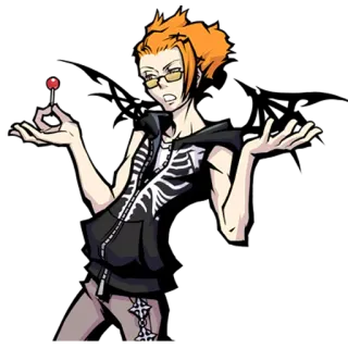 🙄 anime, character, cartoon, lollipop telegram sticker