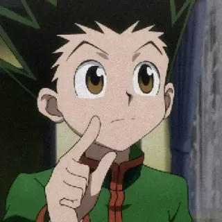 🤔 Gon Freecss Hunter x Hunter anime, gon, gon freecss, hunter x hunter, character, pointing telegram sticker