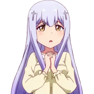 😯 Gabriel White Tenma Gabriel DropOut Anime, Fille, Ange, Gabriel DropOut, mignon, kawaii whatsapp sticker