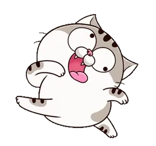 😅 Katze, Cartoon, lustig, süß, Tier, Aufkleber, spielerisch telegram sticker