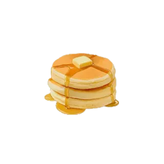 🥞 팬케이크, 아침, 음식, 시럽, 버터, 디저트 telegram sticker
