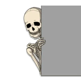 👀 scheletro, sbirciando, horror, spaventoso, pauroso telegram sticker