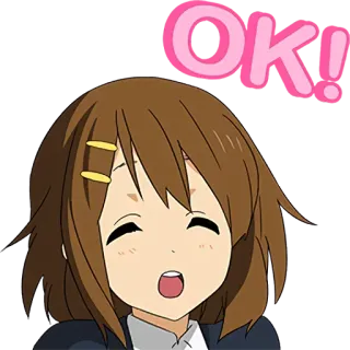 👌 OK! อนิเมะ, โอเค, อนุมัติ, ปฏิกิริยา, น่ารัก whatsapp sticker