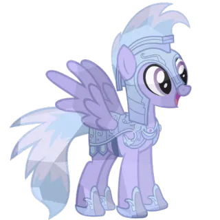 😀 Pony, Rüstung, Flügel, Helm, Cartoon, Pegasus, Tier telegram sticker