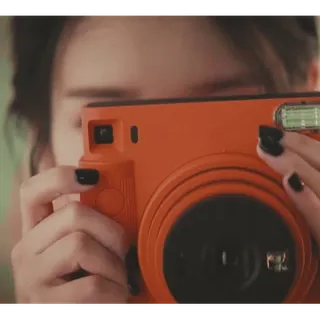 📸 camera, photography, orange, portrait, selfie telegram sticker