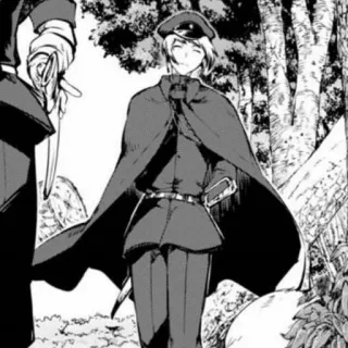 🗡 Militäruniform, Schwert, Offizier, Anime-Stil, Umhang telegram sticker
