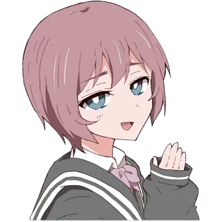 😏 anime, girl, school uniform, cute, cartoon telegram sticker