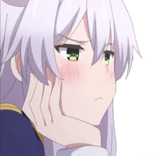 😒 anime, ragazza, cartone animato, personaggio telegram sticker