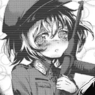 😳 Tanya Degurechaff Saga of Tanya the Evil Аниме, Военные, Девушка, Оружие, Солдат whatsapp sticker