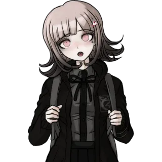 😳 Chiaki Nanami Danganronpa anime, video game, cute, girl, chiaki nanami, danganronpa telegram sticker