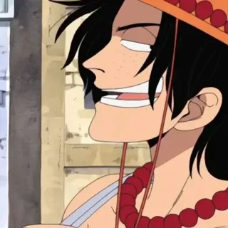 🗝️ Portgas D. Ace One Piece 애니메이션, 원피스, 포트거스 D 에이스, 에이스, 만화, 해적, 화권 telegram sticker