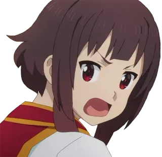 😠 Megumin Konosuba 动漫, 女孩, 魔法, 萝莉, 巫师, 爆炸, 生气 telegram sticker