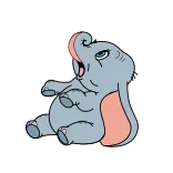 🤧 Dumbo Dessin animé, Éléphant, Disney, Mignon, Bébé éléphant telegram sticker