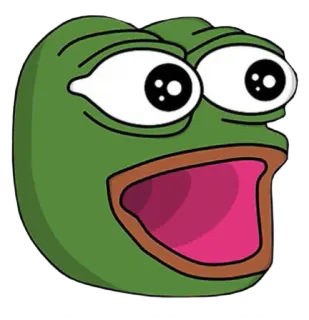 😮 Pepe the Frog Pepe o Sapo, Emote, Meme da Internet, Sapo, Pogchamp, Twitch whatsapp sticker