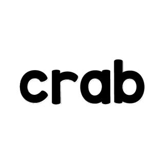 🦀 crab krab, zeevruchten, dier, zee, schaaldier whatsapp sticker